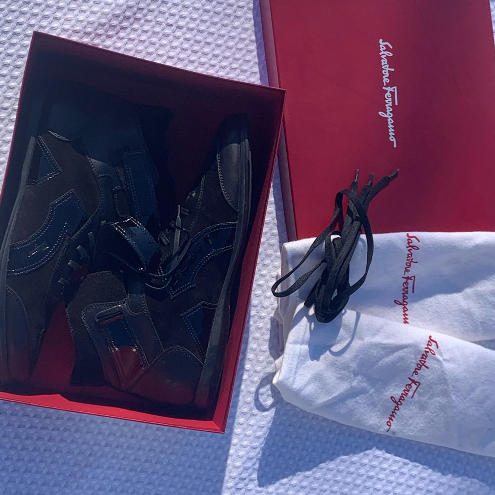 Salvatore Ferragamo Black Sneakers